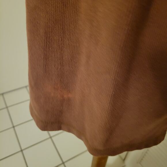 Onque Casual Vintage Cotton Button Up Shirt Women's Small Brown Embroidered - Picture 7 of 13